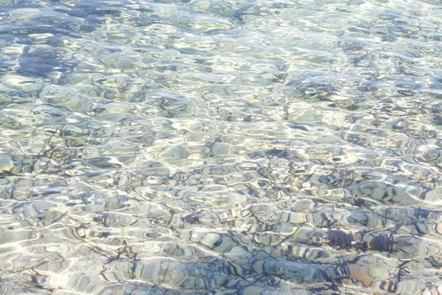Cristal water in Colònia de Sant Pere beaches
